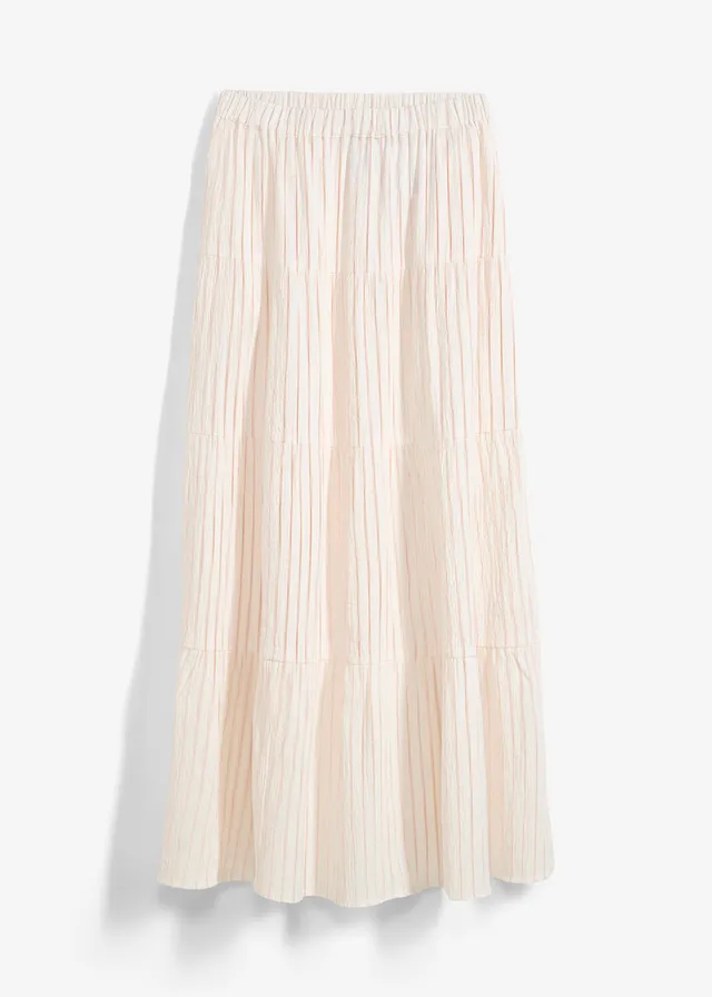 Fustă maxi cu dungi din bumbac 100%