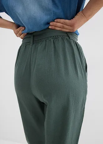Pantalon léger à taille élastiquée • vert eucalyptus • Boutique bonprix