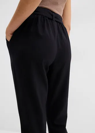 Pantalon léger à taille élastiquée • noir • Boutique bonprix