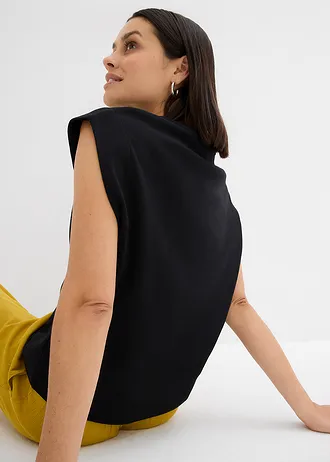 Bluză tricot din bumbac organic 100% • negru • magazin bonprix