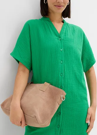 Košilové šaty z čisté bavlny • luční zelená • bonprix obchod