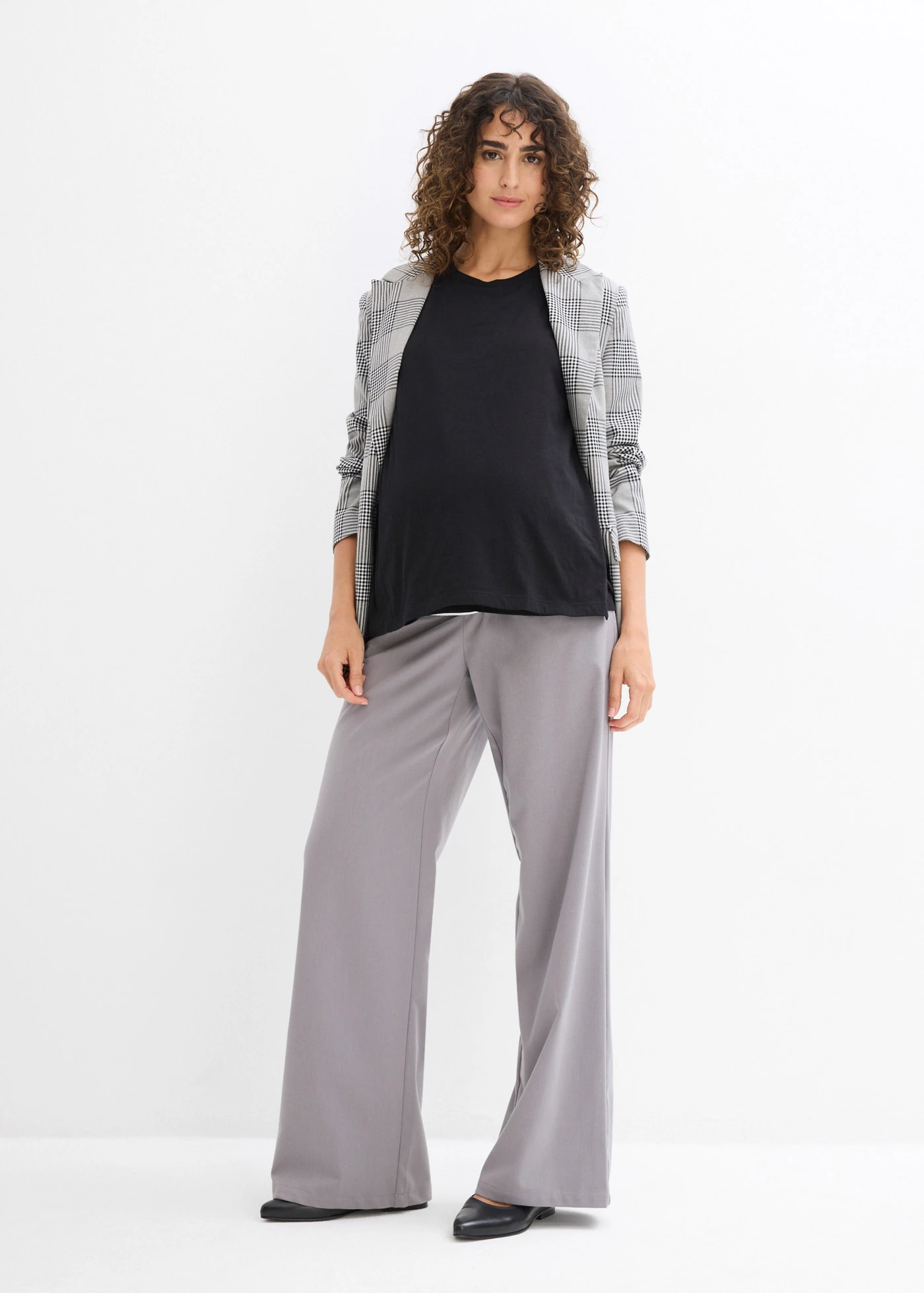 Těhotenské/kojicí tričko z organické bavlny (2 ks v balení) • černá + černá • bonprix obchod