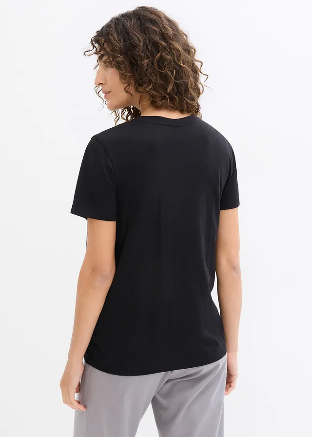 Lot de 2 T-shirts de grossesse et d’allaitement en coton • noir + noir • product-page.page-title-suffix