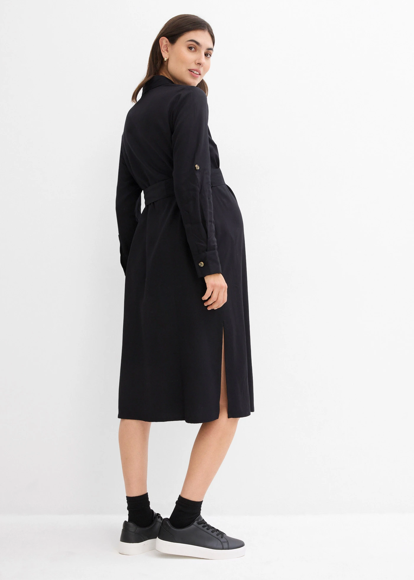 Zwangerschapsjurk van soepele viscose • zwart • bonprix online shop