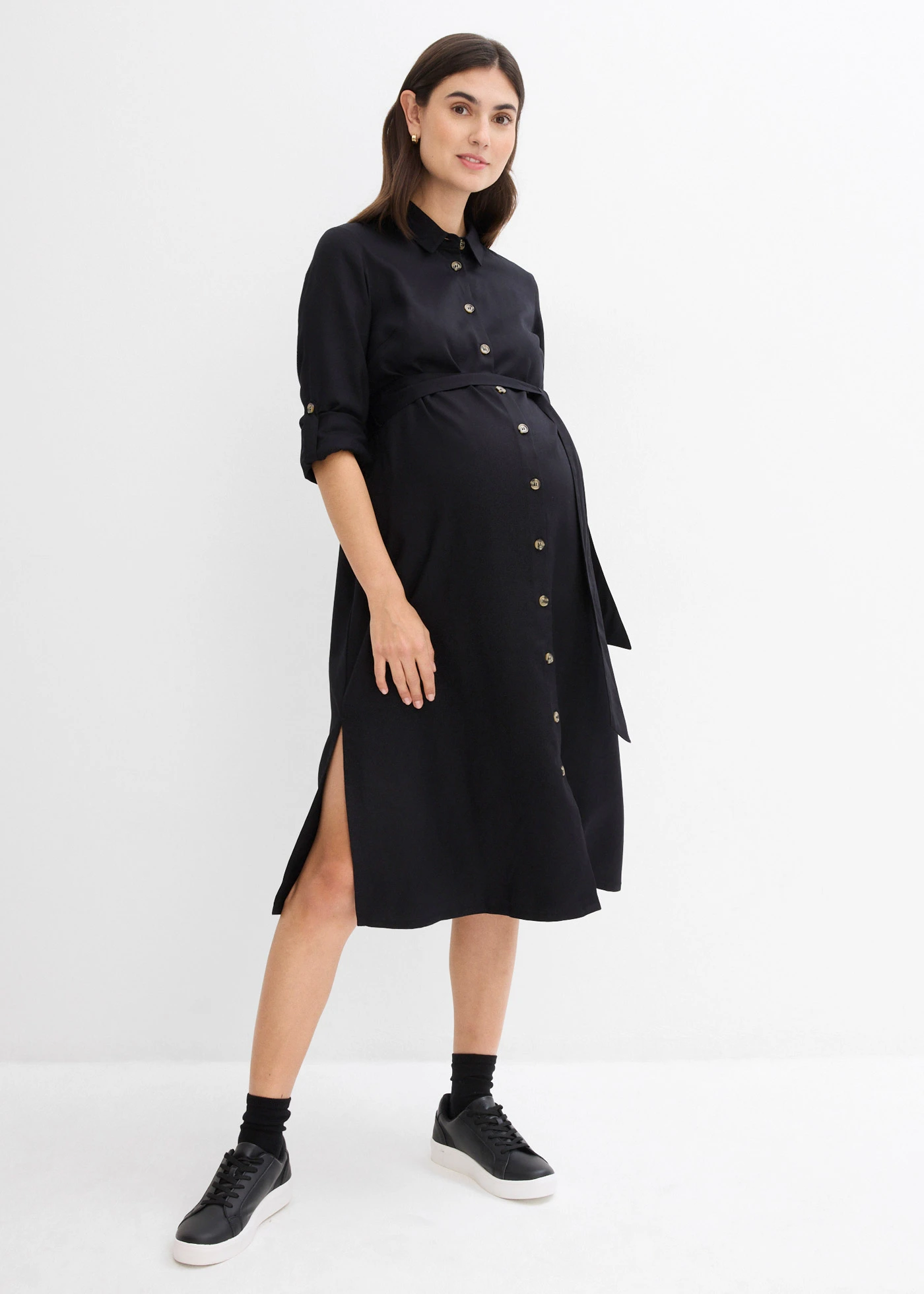 Zwangerschapsjurk van soepele viscose • zwart • bonprix online shop