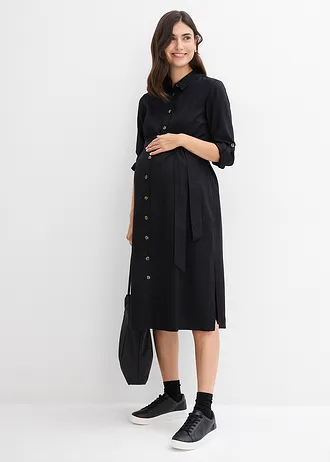Zwangerschapsjurk van soepele viscose • zwart • bonprix online shop