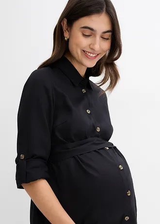 Zwangerschapsjurk van soepele viscose • zwart • bonprix online shop