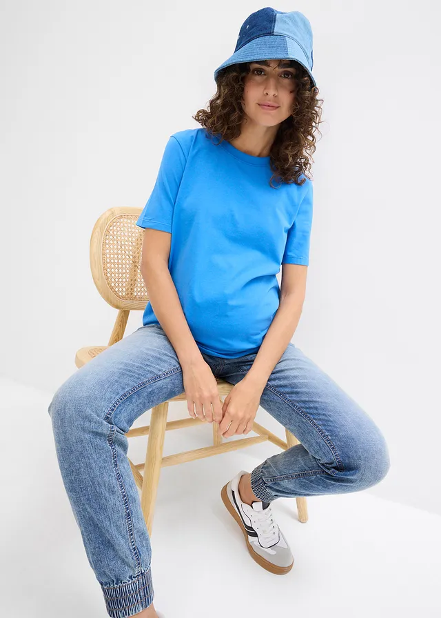 Lot de 2 T-shirts de grossesse en coton • jaune clair/bleu glacier • product-page.page-title-suffix