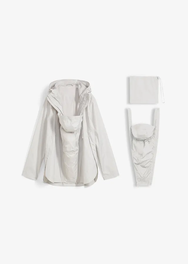 Veste de grossesse ultra-légère imperméable et coupe-vent, fonction portage