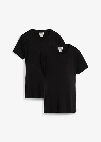 Zwangerschapsshirt / voedingsshirt (set van 2) van biologisch katoen