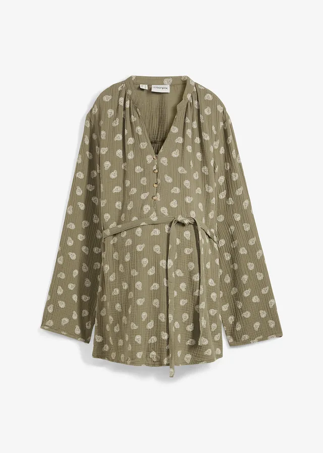 Blouse de grossesse et d’allaitement en gaze 100% coton