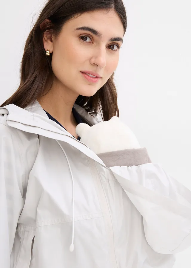 Veste de grossesse ultra-légère imperméable et coupe-vent, fonction portage • argenté • product-page.page-title-suffix