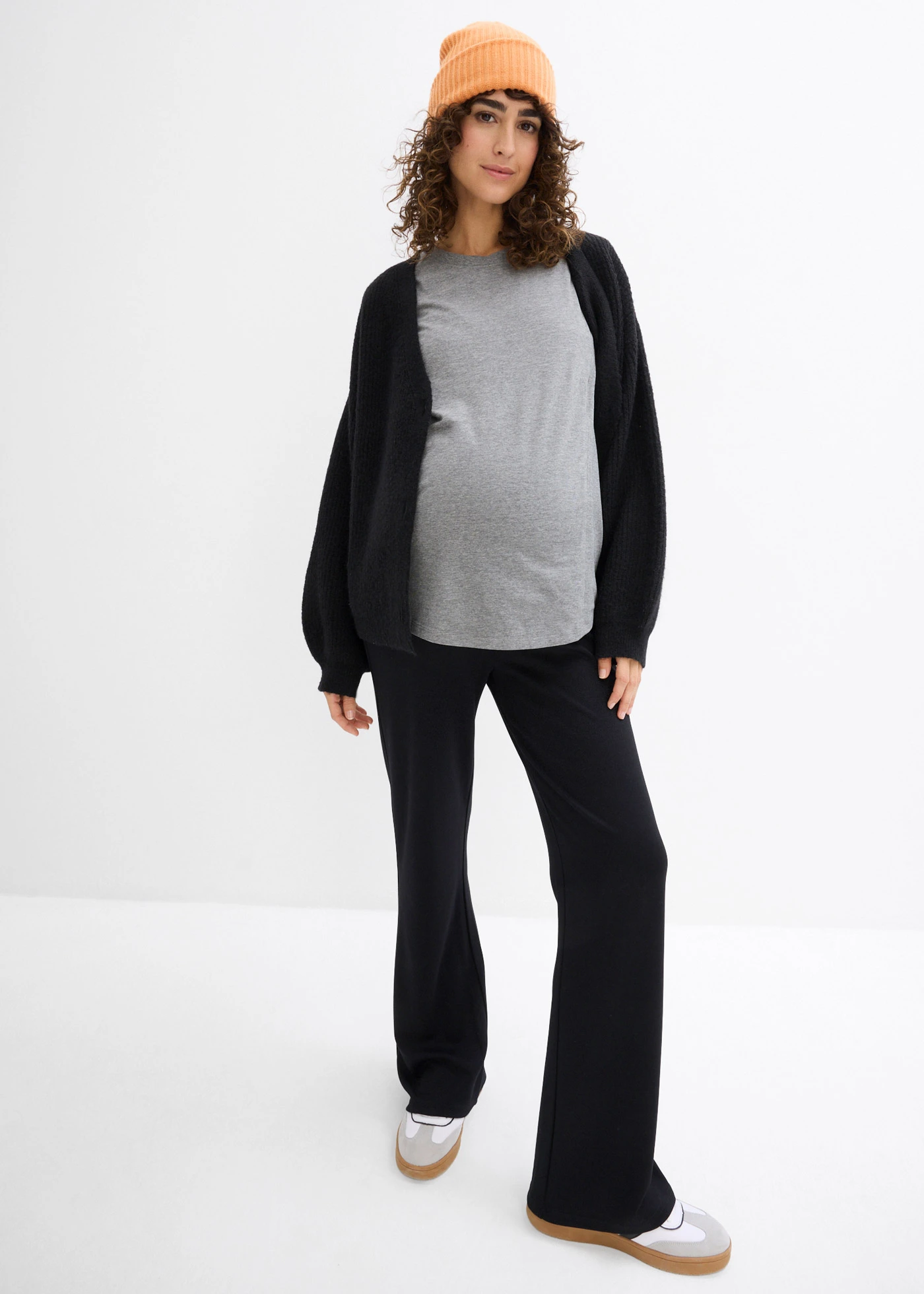 T-shirt de grossesse avec fonction d’allaitement discrète • gris foncé chiné • Boutique bonprix