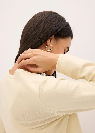 Gładki kardigan • jasny piaskowy • sklep bonprix