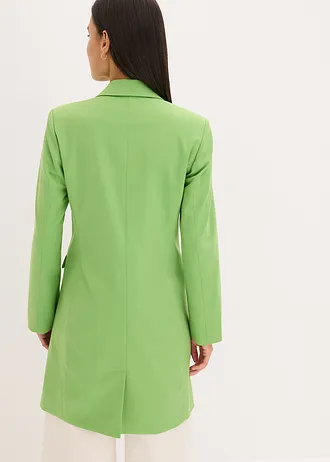 Lange blazer met V-hals, lange mouw • klavergroen • bonprix online shop
