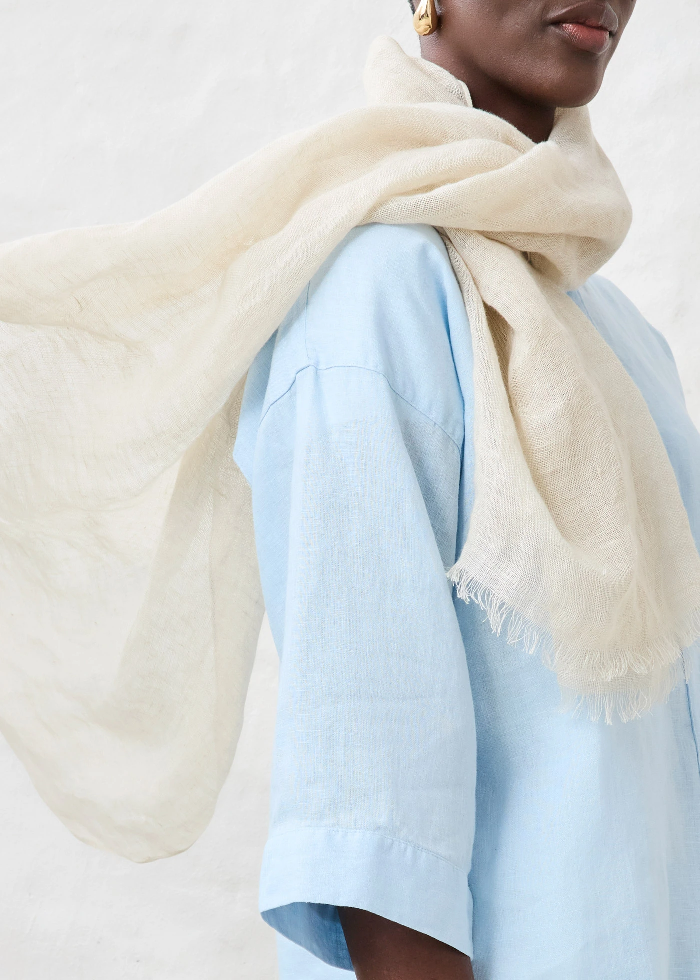 Zomerse linnen sjaal • lichtsand • bonprix online shop