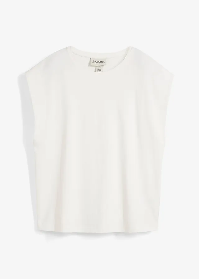 Bluză tricot din bumbac organic 100% • ecru • magazin bonprix