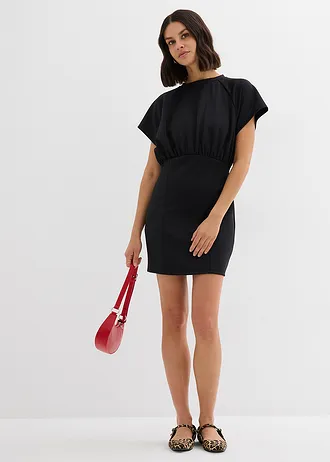 Shirtjurk met plooitjes • zwart • bonprix online shop