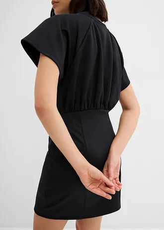 Shirtjurk met plooitjes • zwart • bonprix online shop