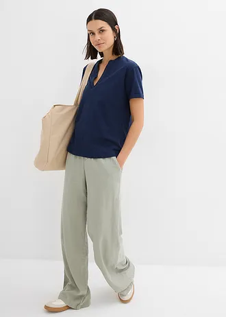 Tunique en jersey 100% coton, Couleur: bleu foncé