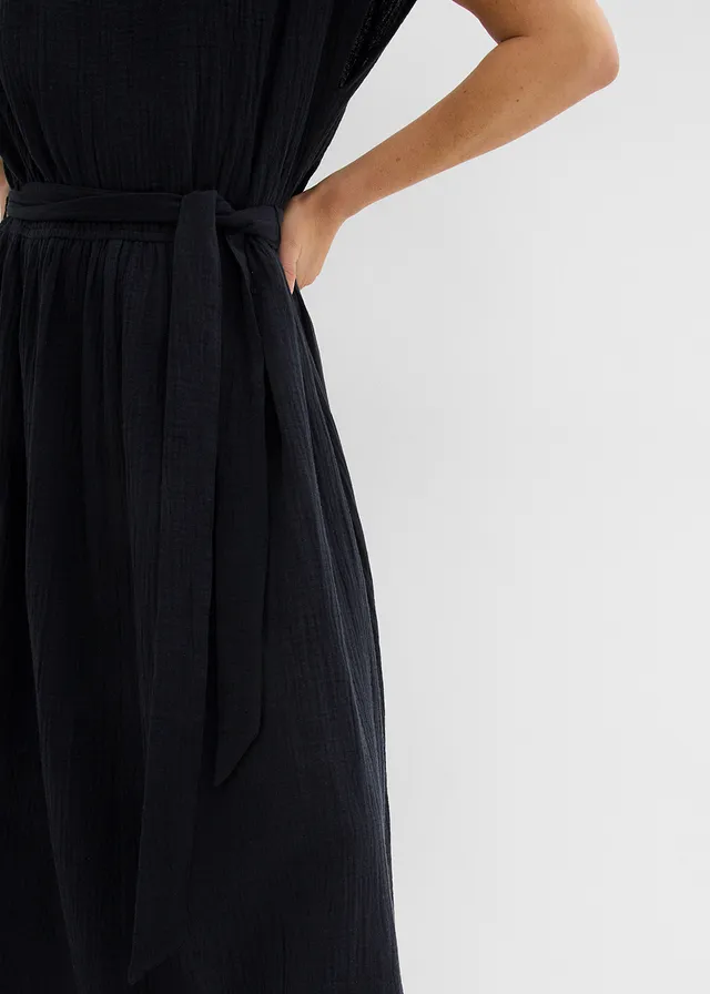 Robe midi 100% coton • noir • product-page.page-title-suffix