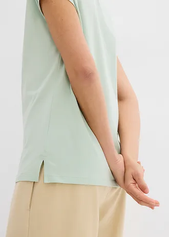 Bluză cu guler polo deschis • vernil • magazin bonprix