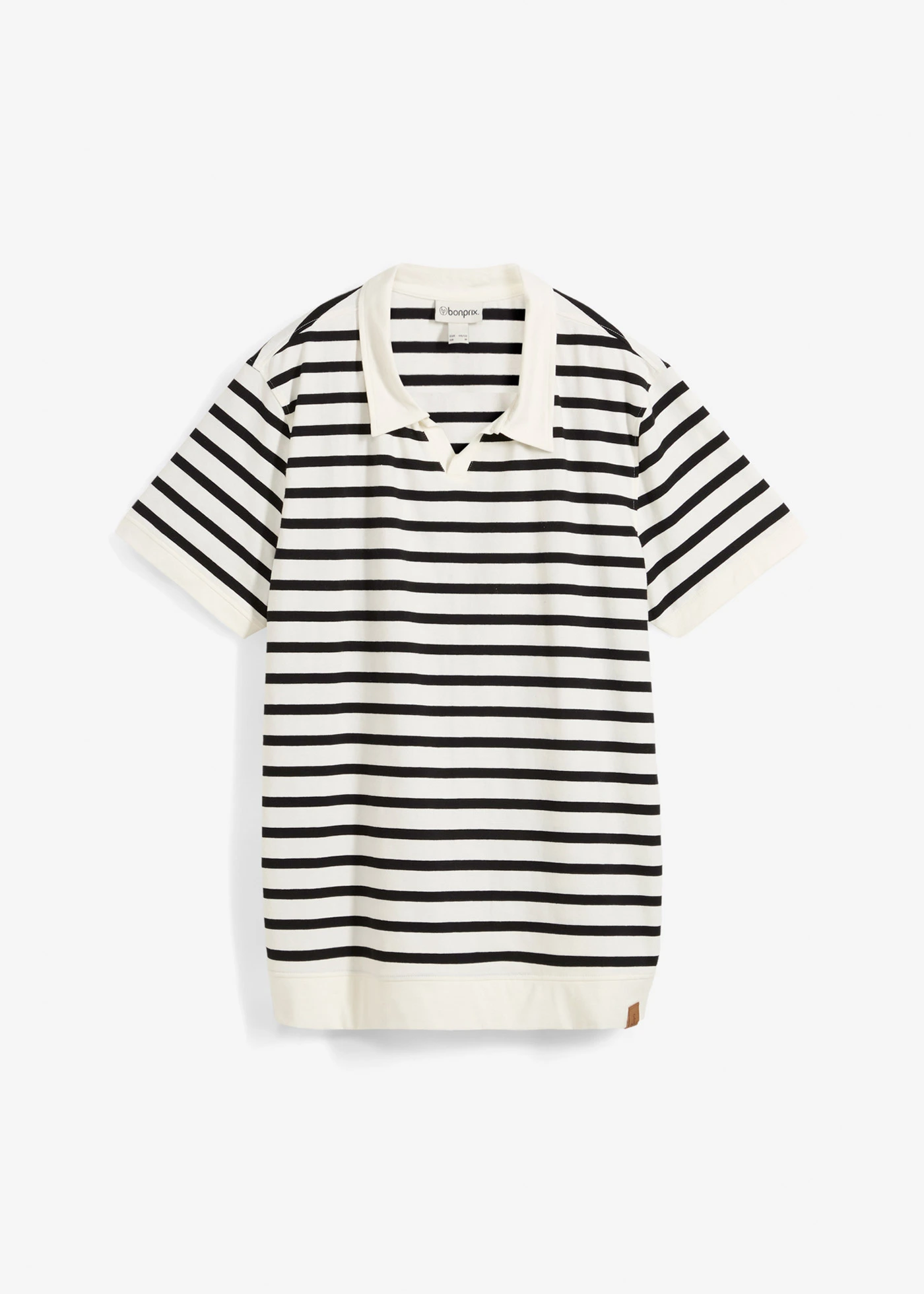 Polo tričko s organickou bavlnou • přírodně bílo-černá s proužky • bonprix obchod