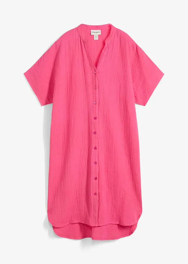 Rochie-cămașă din bumbac 100%