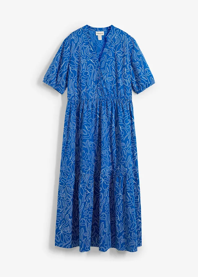 Rochie midi largă din bumbac 100%