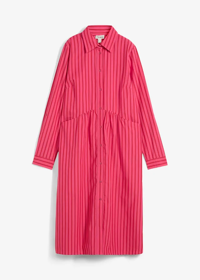 Robe à col chemise, 100% coton