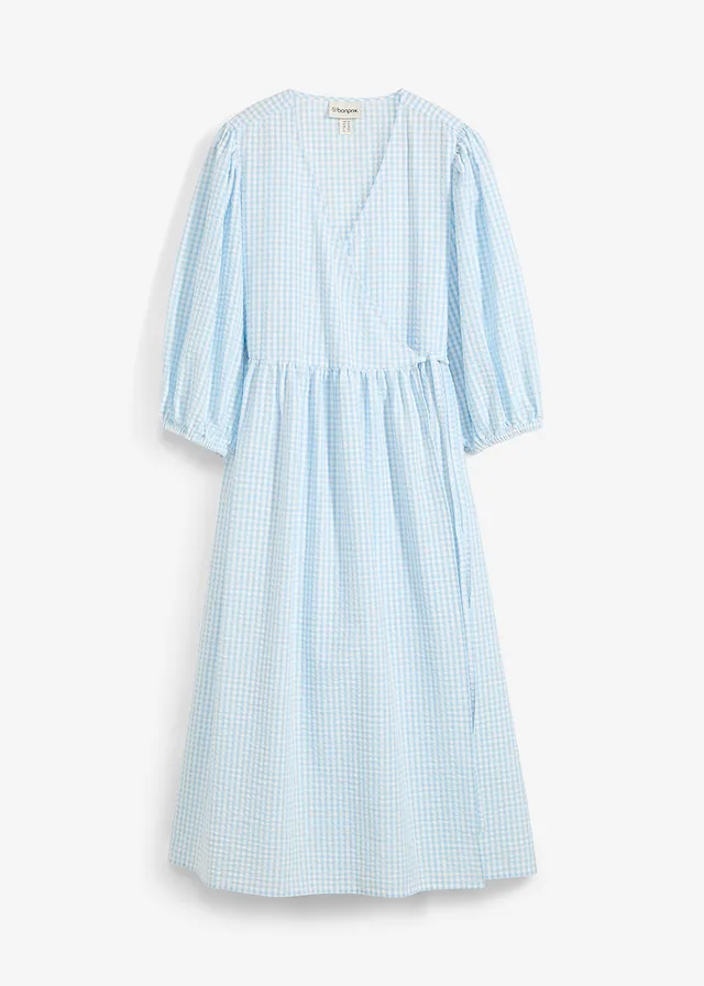 Robe portefeuille en matière texturée