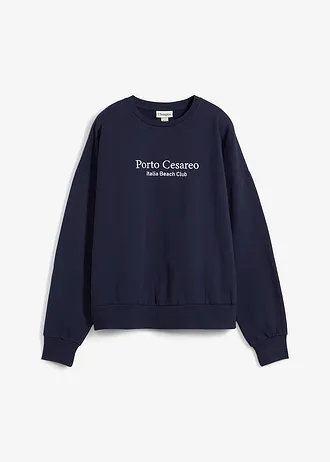 Oversized sweater met borduursel • donkerblauw • bonprix online shop