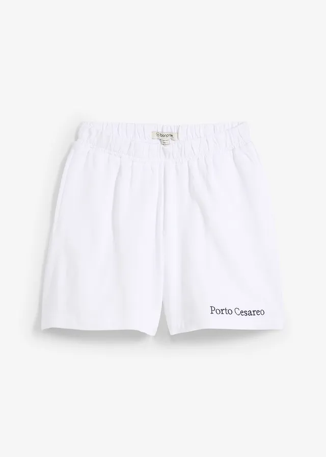 Pantaloni scurți casual, cu broderie