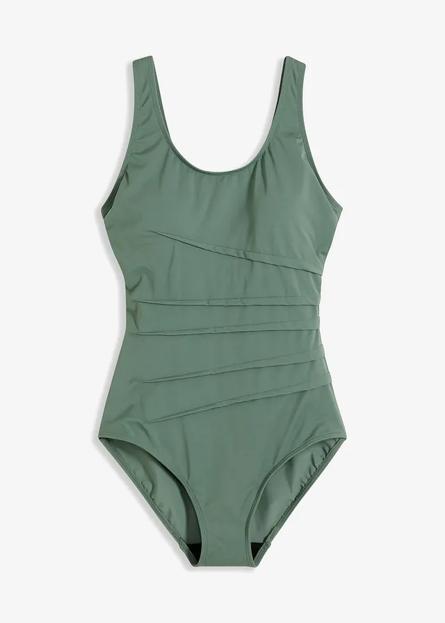 Maillot 1 pièce sculptant, maintien léger, avec plis décoratifs