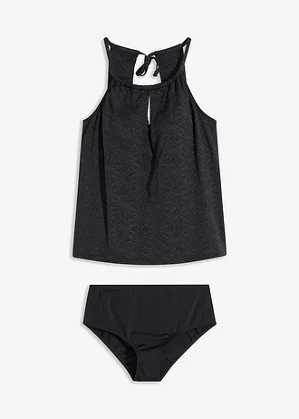 Costum baie tankini (2 piese) • negru • magazin bonprix