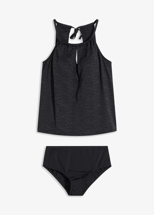 Costum baie tankini (2 piese) • negru • magazin bonprix