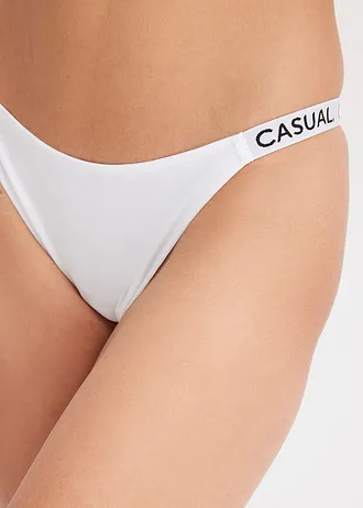 String (set van 4) met biologisch katoen • wit+donkerblauw • bonprix online shop