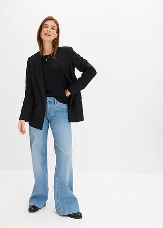 Bluză cu mâneci fantezie • negru • magazin bonprix