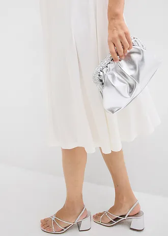 Zwangerschapsjurk met kant en elastische rug • wolwit • bonprix online shop