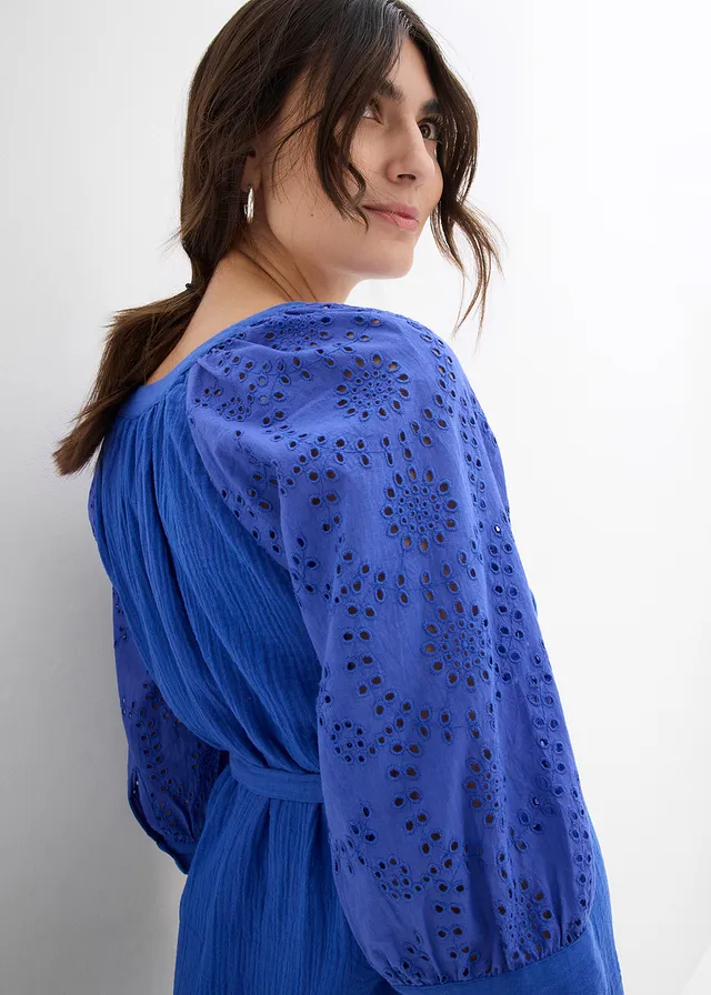 Robe de grossesse en gaze 100% coton • bleu brillant • product-page.page-title-suffix