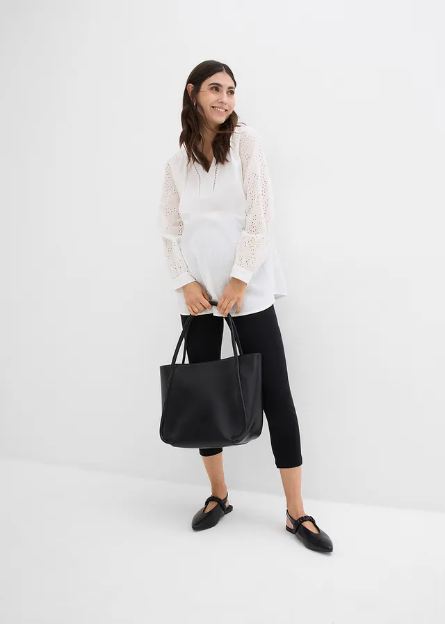 Zwangerschapslegging capri (set van 2) • zwart/ rookgrijs • bonprix online shop