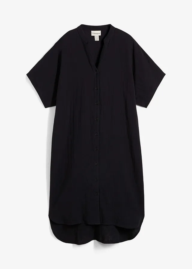 Rochie-cămașă din bumbac 100%