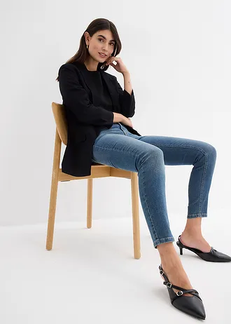 Strečové Skinny džíny, Mid Waist • modrý denim used • bonprix obchod