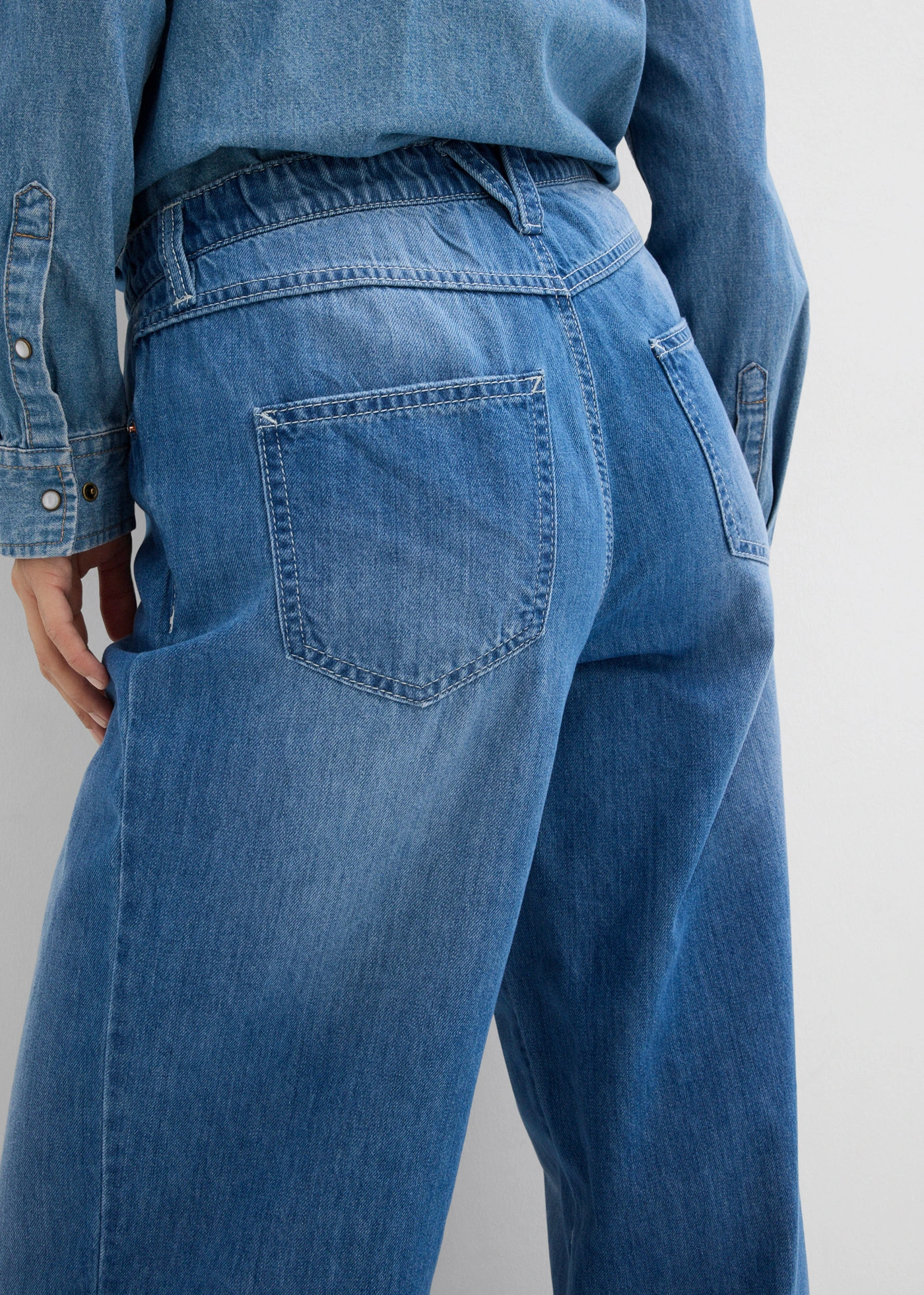 Baggy jeans, mid waist, soft • lichtblauw denim used • bonprix online shop