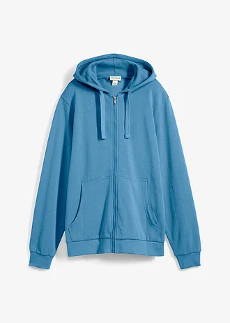 Hoodie met ritssluiting, regular fit • kristalblauw • bonprix online shop