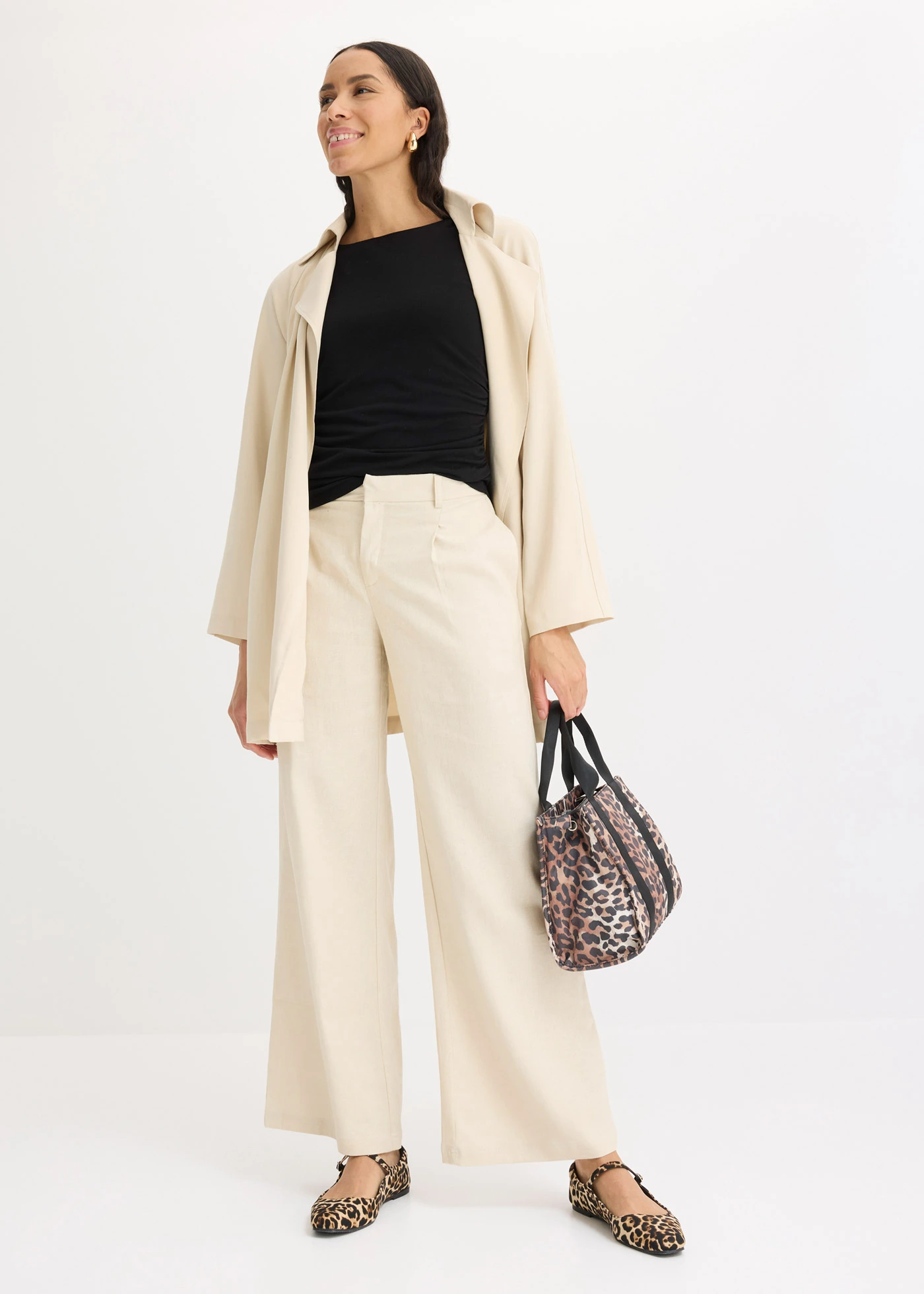 Jersey top met twist • zwart • bonprix online shop