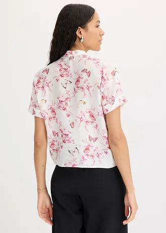 Gedessineerde blouse • wolwit-bessen gebloemd • bonprix online shop