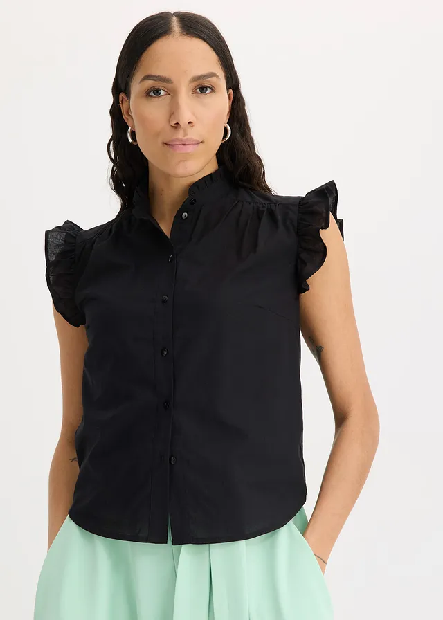 Licht blouse zonder mouwen • zwart • product-page.page-title-suffix