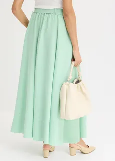 Dlouhá sukně z viskózové směsi, barva: mátově zelená
