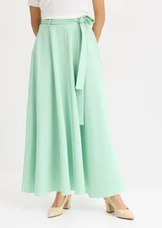 Dlouhá sukně z viskózové směsi, barva: mátově zelená